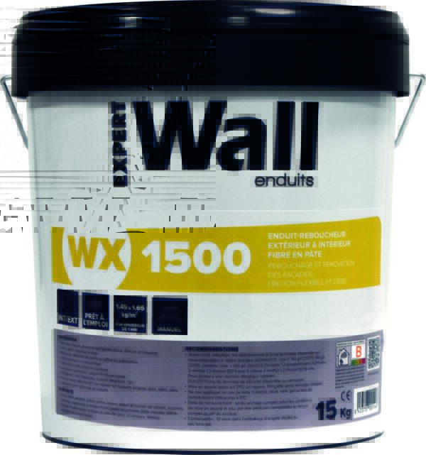 ENDUIT PATE REBOUCH EXTE WX1500 15KG EXPERT WALL