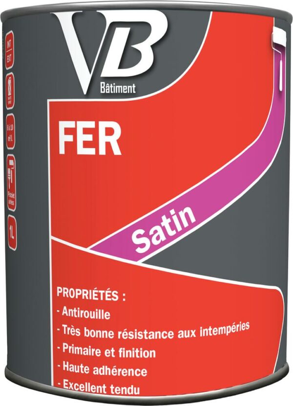 VB FER SATIN ANTIROUILLE 2EN1 1L NOIR