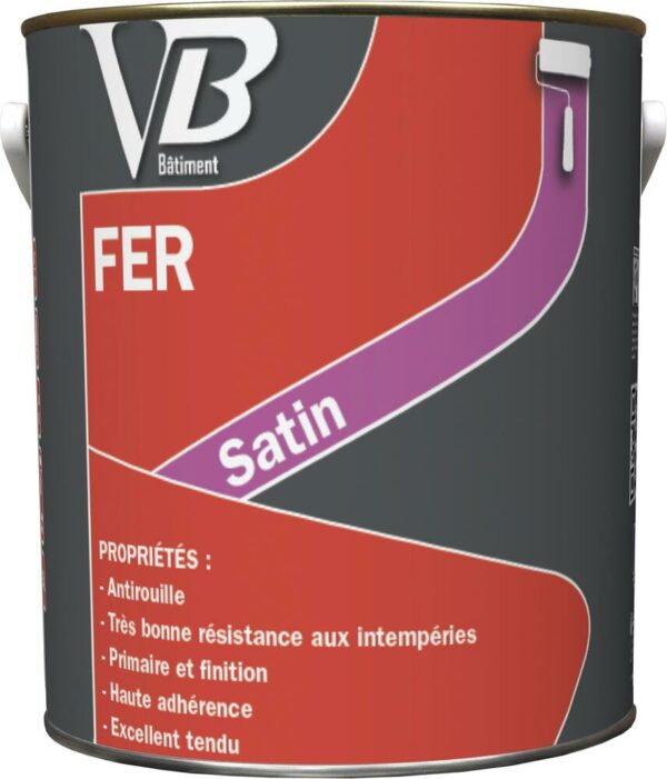 VB FER SATIN ANTIROUILLE 2EN1 2L5 NOIR