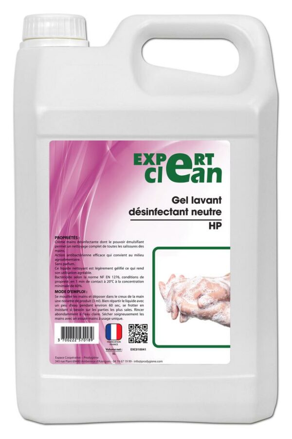 GEL LAVANT DESINFECTANT NEUTRE HP 5L EXPERT CLEAN