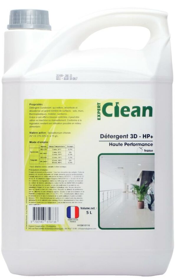 DETERGENT 3 D HP 5 L FRAISE EXPERT CLEAN