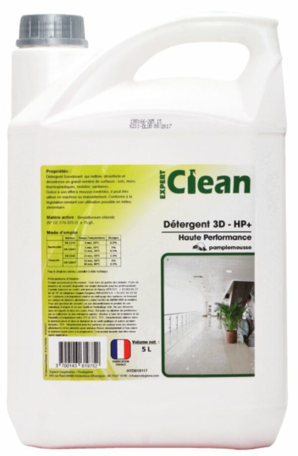 DETERGENT 3 D HP 5 L PAMPLEMOUSSE EXPERT CLEAN