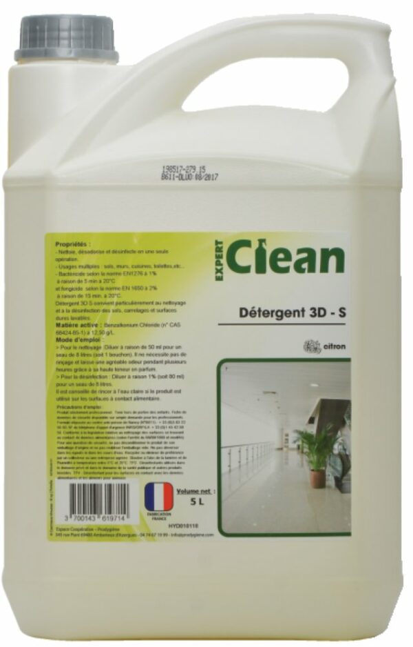 DETERGENT 3 D S 5 L CITRON EXPERT CLEAN