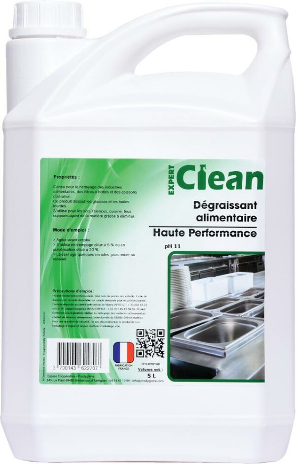 DEGRAISSANT ALIMENTAIRE HP 5L EXPERT CLEAN