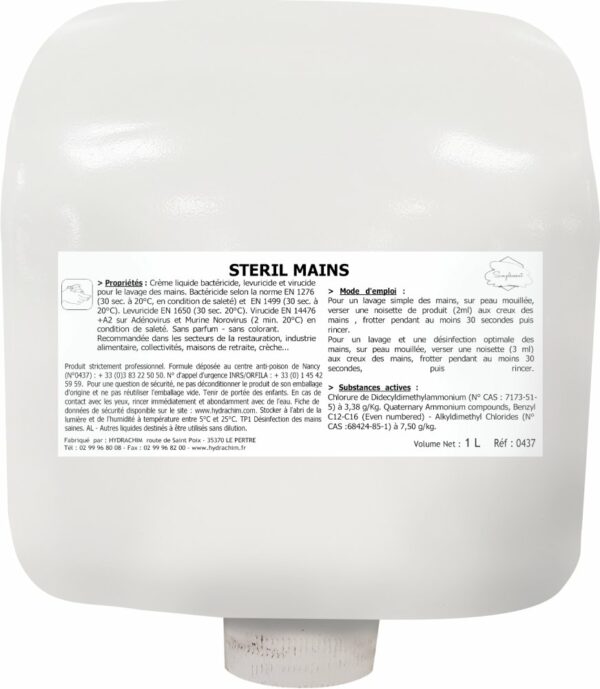 CREME MAINS DESINF STERIL MAINS 6X1L POCHE