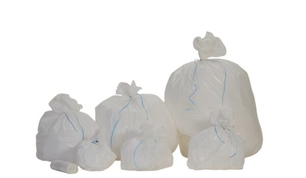 SAC POUBELLE 5L BLANC 325X350 9u CARTON 1000SACS