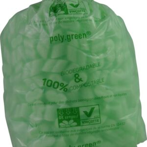 Sac poubelle bio 40l lc vert 500x650 20u ct de 250